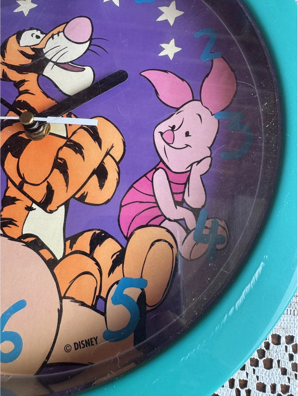 Vintage Disney Winnie the Pooh Tigger and Piglet Wall Clock